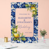 Carreaux bleus Citrons jaunes Mariage Bienvenue (Mariage)