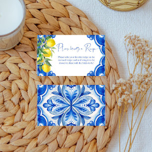 Carreaux bleus citrons qui est la carte de recette