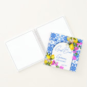 Carreaux bleus Lemons Bougainvillea livre d'or (Intérieur)