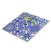 Carreaux bleus, mosaïque, majolica, (Côté)