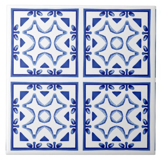 Carreaux bleus, mosaïque, majolica, (Devant)