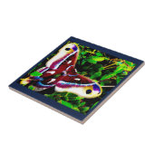 Carreaux bleus papillon (Côté)