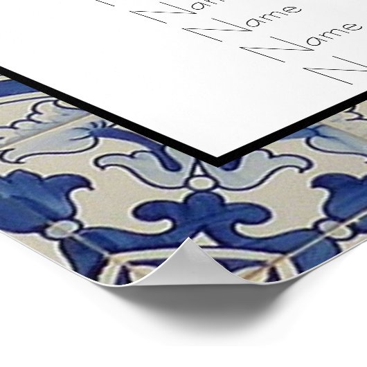 Carreaux bleus - Tableau de siège (Coin)