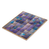 Carreaux carrés Mosaic Fluorite et or (Côté)