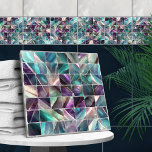 Carreaux carrés Mosaïque Fluorite et perle<br><div class="desc">Carreaux carrés Mosaïque Fluorite et perle</div>