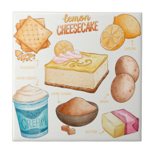 Carreaux céramiques de la recette de gâteau