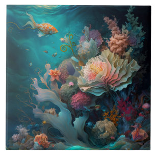 Carreaux céramiques de la vie marine et océanique