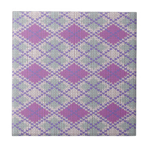 CARREAUX CÉRAMIQUES MAILLE ARGYLE LILAS 4,25x4,25