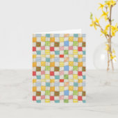 CARREAUX CRAZY Carte de note d'anniversaire (Fleur jaune)