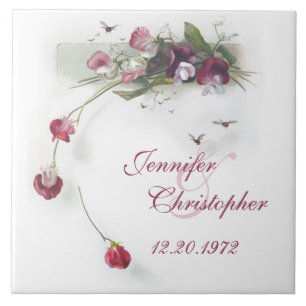 Carreaux d'anniversaire vintages pour petits pois