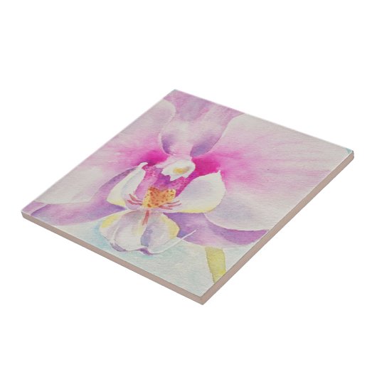 Carreaux d'aquarelle d'orchidée (Côté)