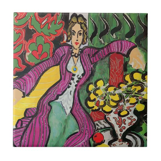 Carreaux d'art Abstraits, Nancy avec fleurs (Devant)
