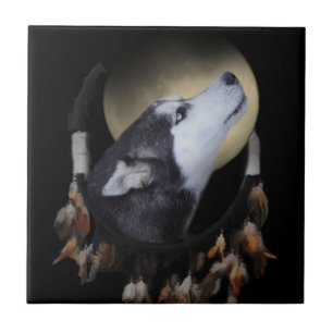 Carreaux d'art Husky Dream Catcher