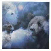 Carreaux d'art Ours, Aigle et Loup (Devant)