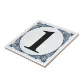 Carreaux de bordure bleus, numéros de maison, numé (Côté)