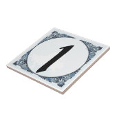 Carreaux de bordure bleus, numéros de maison, numé (Côté)