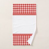 Carreaux de buffle rouges et blancs (Serviette à main)