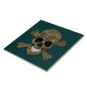 Carreaux de camouflage de crâne et d'os (Côté)