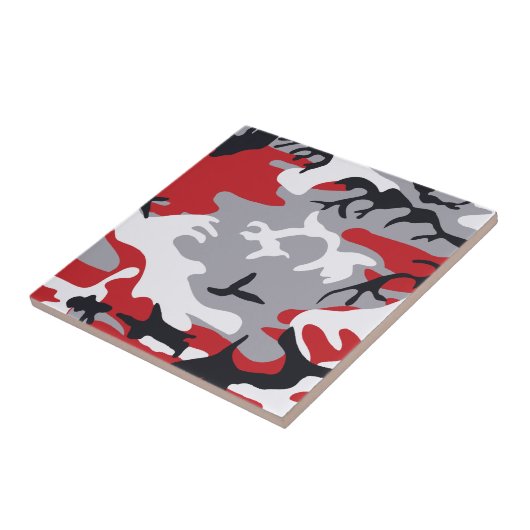 Carreaux de camouflage rouge (Côté)