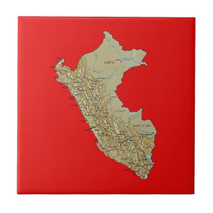 Carreaux de carte du Pérou