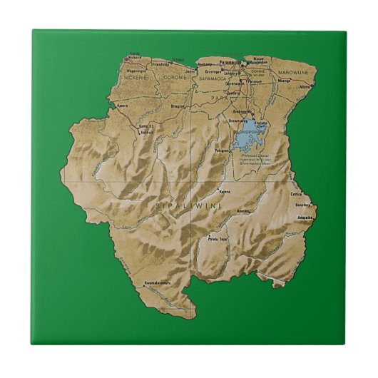 Carreaux de carte du Suriname (Devant)