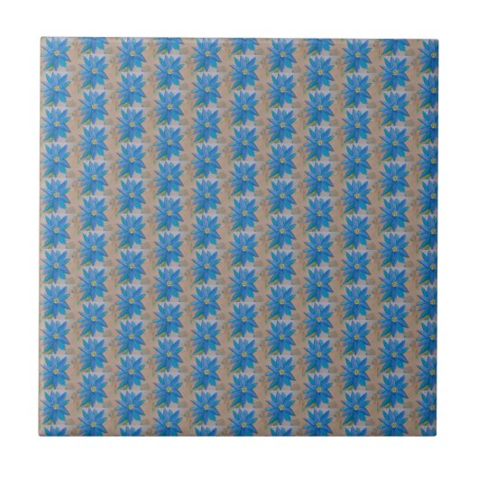 Carreaux de céramique à fleurs bleues (Devant)