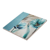Carreaux de céramique à fleurs d'Aqua (Côté)