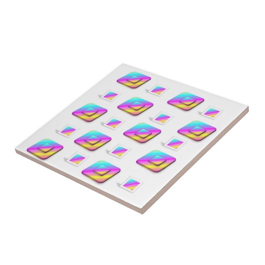 Carreaux de Céramique Carrés Pastel (Côté)