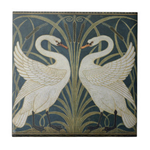 Carreaux de céramique - Cygnes Art Nouveau