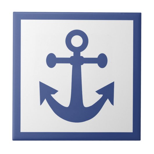 Carreaux de céramique d'Ancre nautique (Devant)