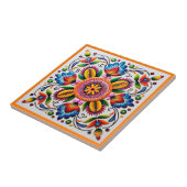 carreaux de céramique de fleur huichol mexicaine (Côté)