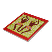 Carreaux de céramique de motif africain (Côté)