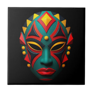 Carreaux de céramique en Masque Africain