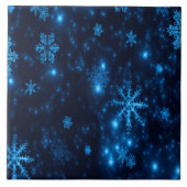 Carreaux de céramique Flocons de neige bleu profon (Devant)
