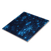Carreaux de céramique Flocons de neige bleu profon (Côté)