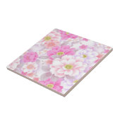 Carreaux de céramique floraux roses (Côté)