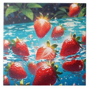 Carreaux de céramique fraises