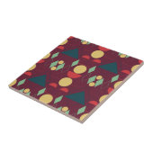 Carreaux de céramique Fuchsia Mid Century géométri (Côté)