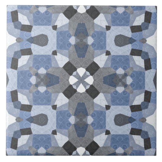 carreaux de céramique kaléidoscope bleu (Devant)