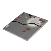 Carreaux de céramique Lune et Fleurs (Côté)