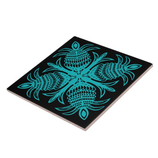 carreaux de céramique motif tropical (Côté)