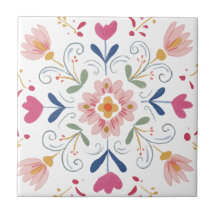 Carreaux de céramique pour décoration florale de l