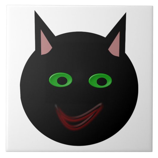 Carreaux de chat noir Halloween (Devant)