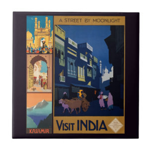 Carreaux de collage de l'affiche India Travel