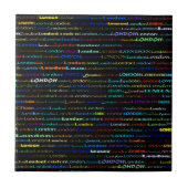 Carreaux de conception de texte de Londres (Devant)