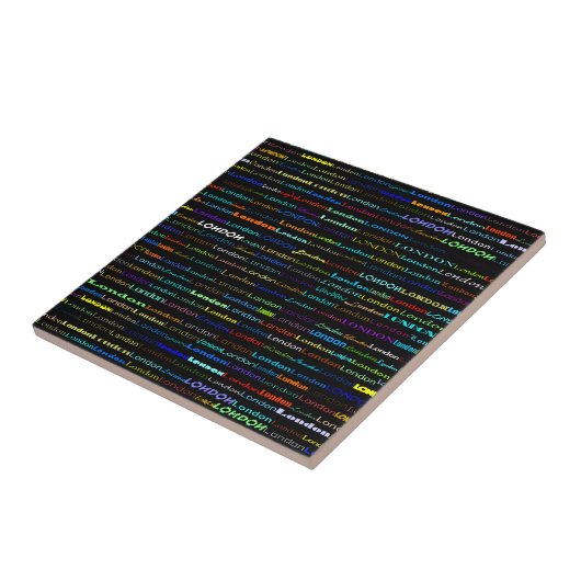 Carreaux de conception de texte de Londres (Côté)