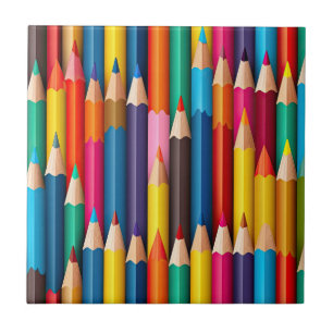 Carreaux de crayons colorés