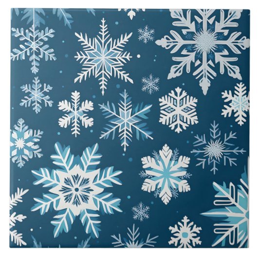 carreaux de cristaux de flocon de neige (Devant)