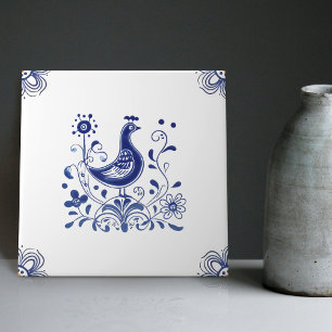 Carreaux de Delft Bleu de Style Hollandais Oiseaux