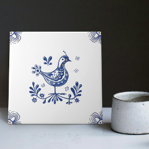 Carreaux de Delft Bleu de Style Hollandais Oiseaux